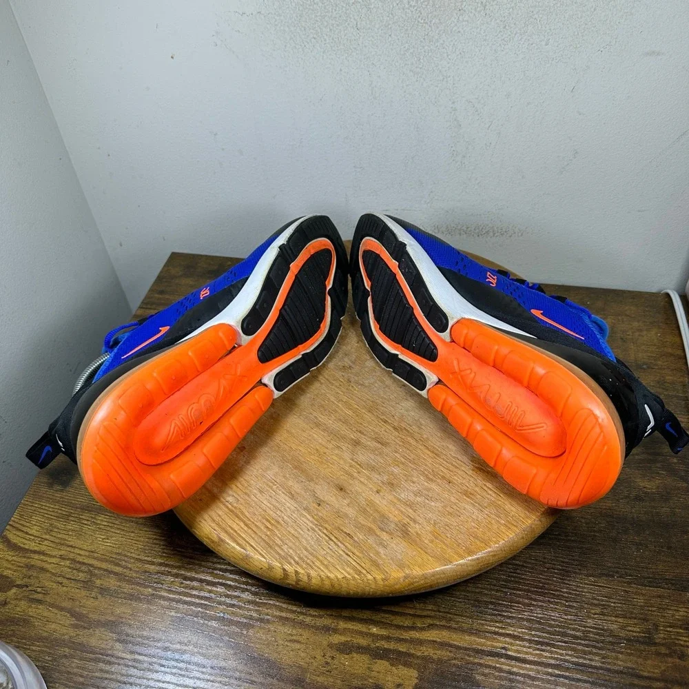 Nike Air Max 270 Racer Blue Total Orange Mens Sneakers AH8050-401 Size 9.5